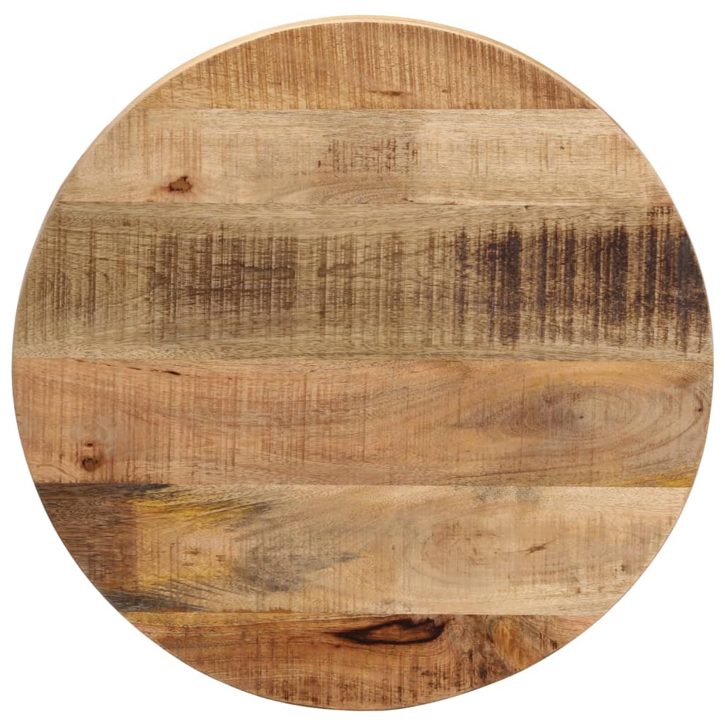 Bordplate Ø 60x3,8 cm rund grovt heltre mango