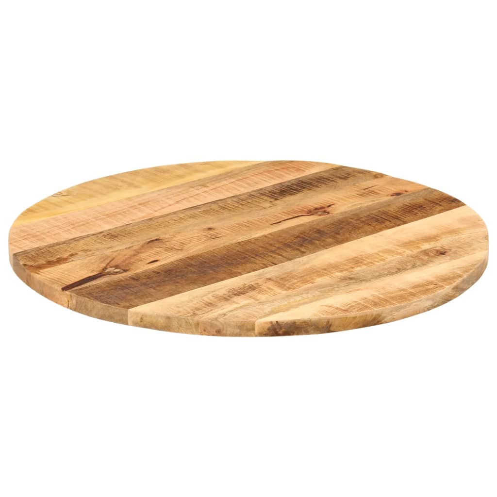 Bordplate Ø 70x1,5 cm rund grovt heltre mango