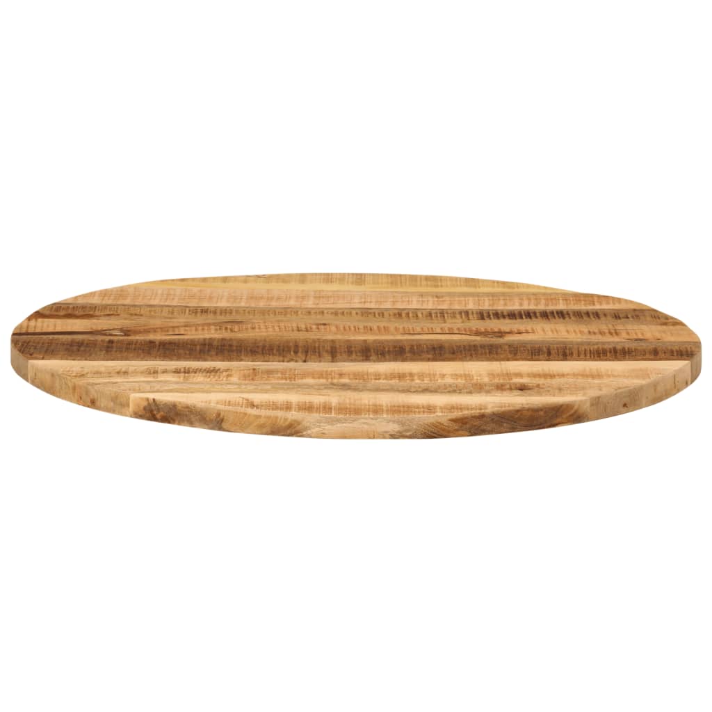 Bordplate Ø 70x1,5 cm rund grovt heltre mango