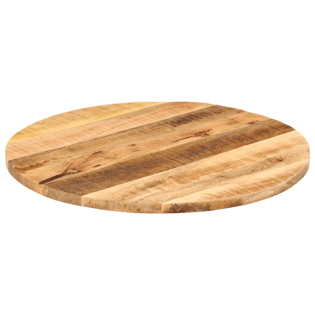 Bordplate Ø 70x3,8 cm rund grovt heltre mango