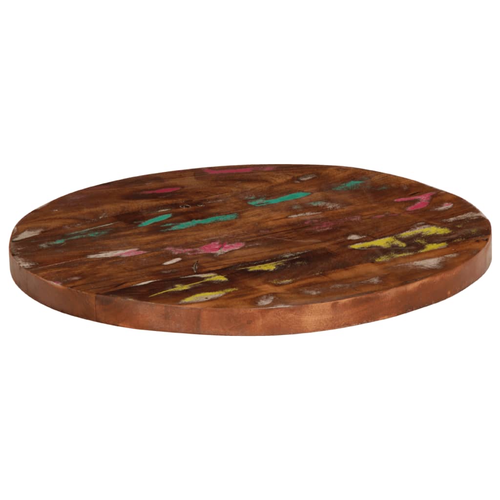 Bordplate Ø 50x2,5 cm rund gjenvunnet heltre