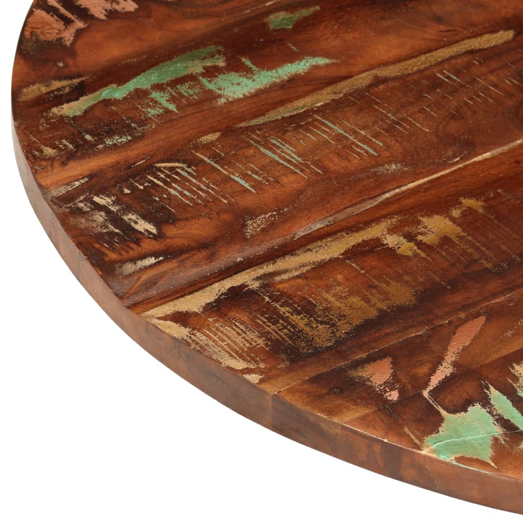 Bordplate Ø 80x2,5 cm rund gjenvunnet heltre