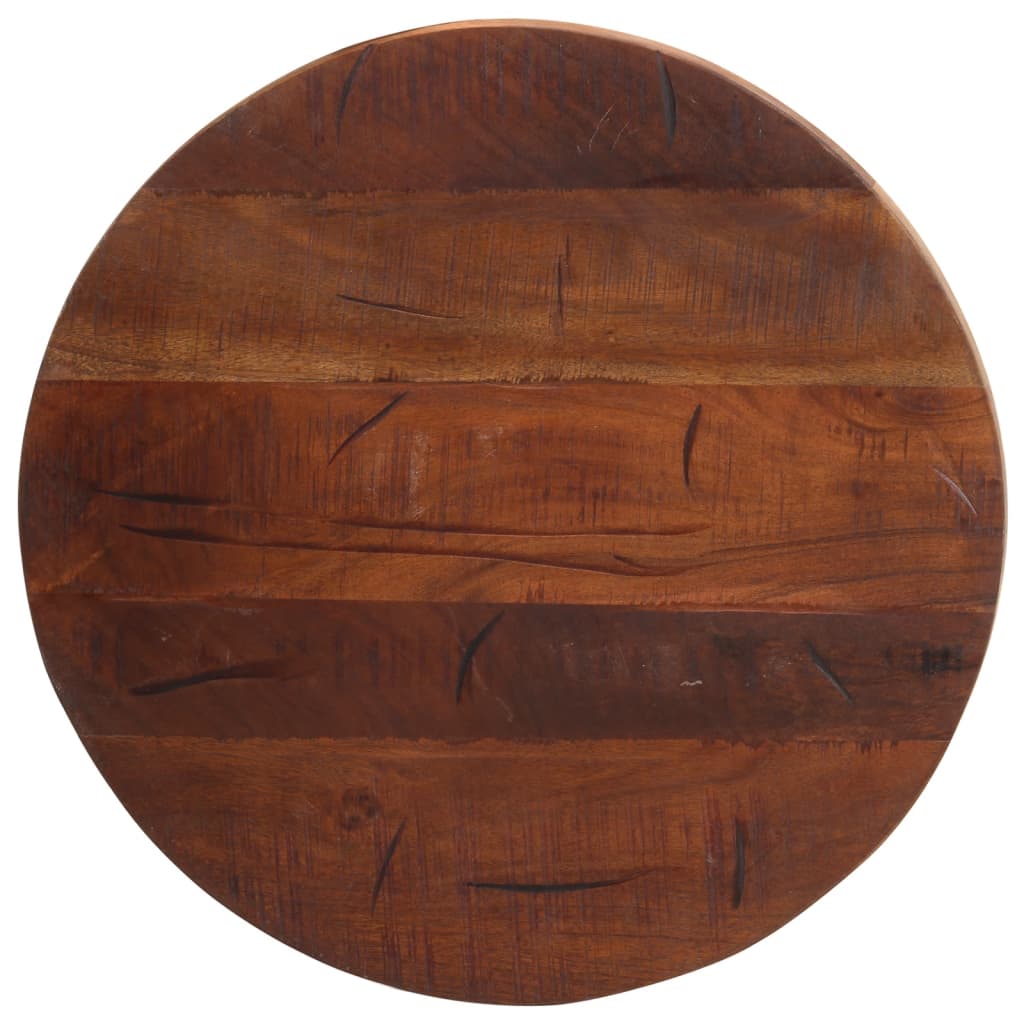 Bordplate Ø 50x2,5 cm rund gjenvunnet heltre