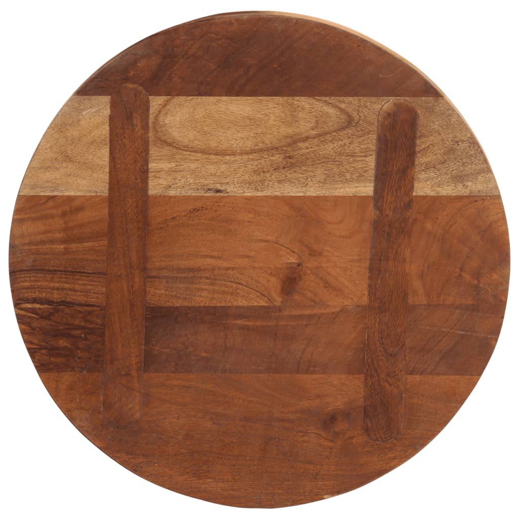 Bordplate Ø 50x2,5 cm rund gjenvunnet heltre