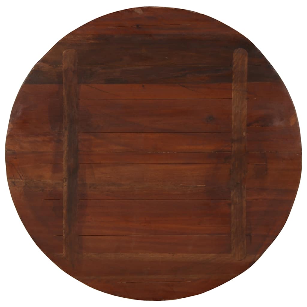 Bordplate Ø 90x3,8 cm rund gjenvunnet heltre