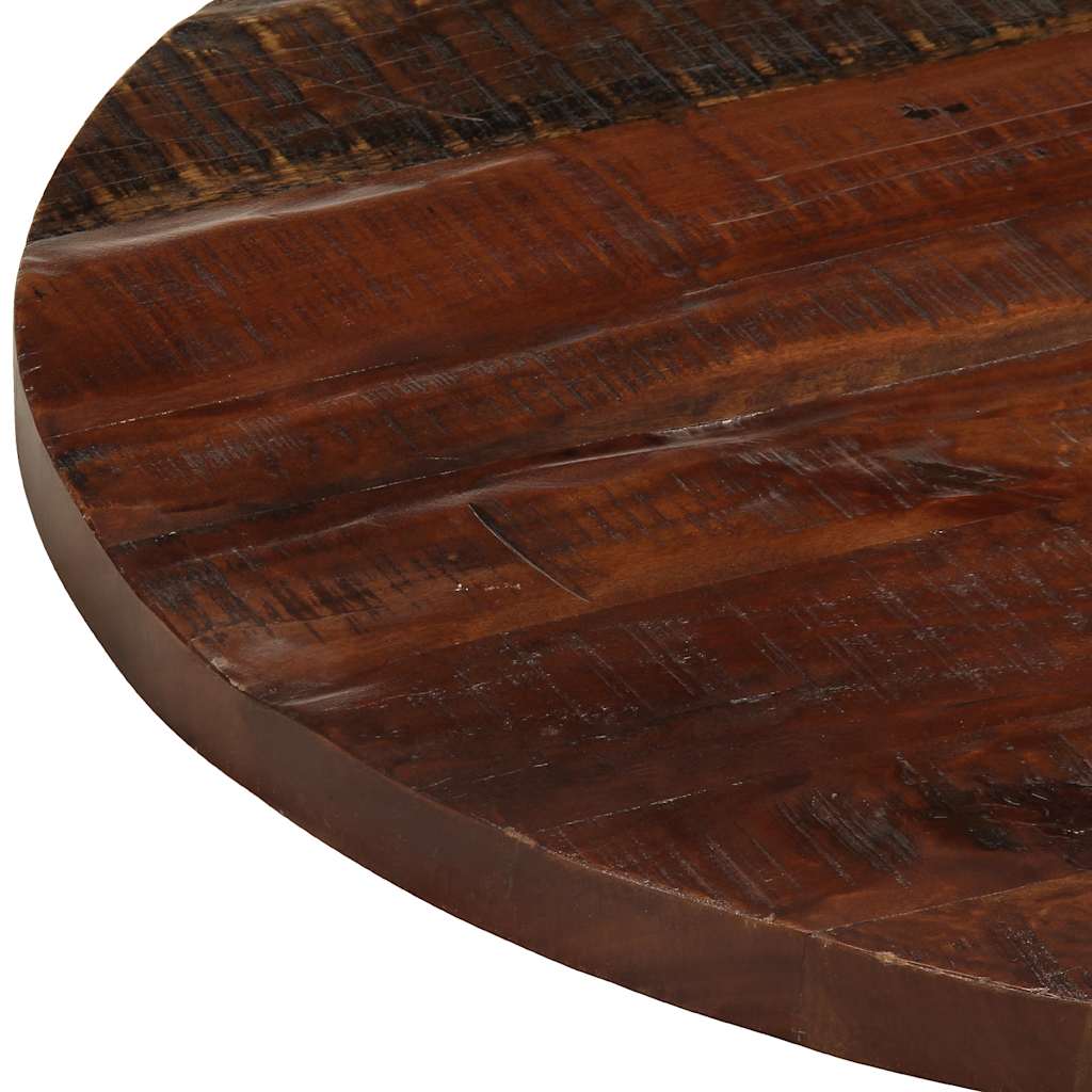 Bordplate Ø 90x3,8 cm rund gjenvunnet heltre