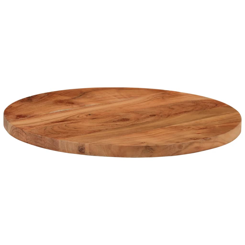 Bordplate Ø50x2,5 cm rund heltre akasie