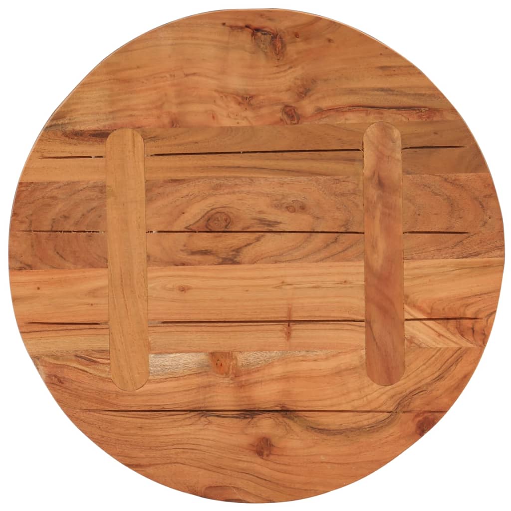 Bordplate Ø50x2,5 cm rund heltre akasie