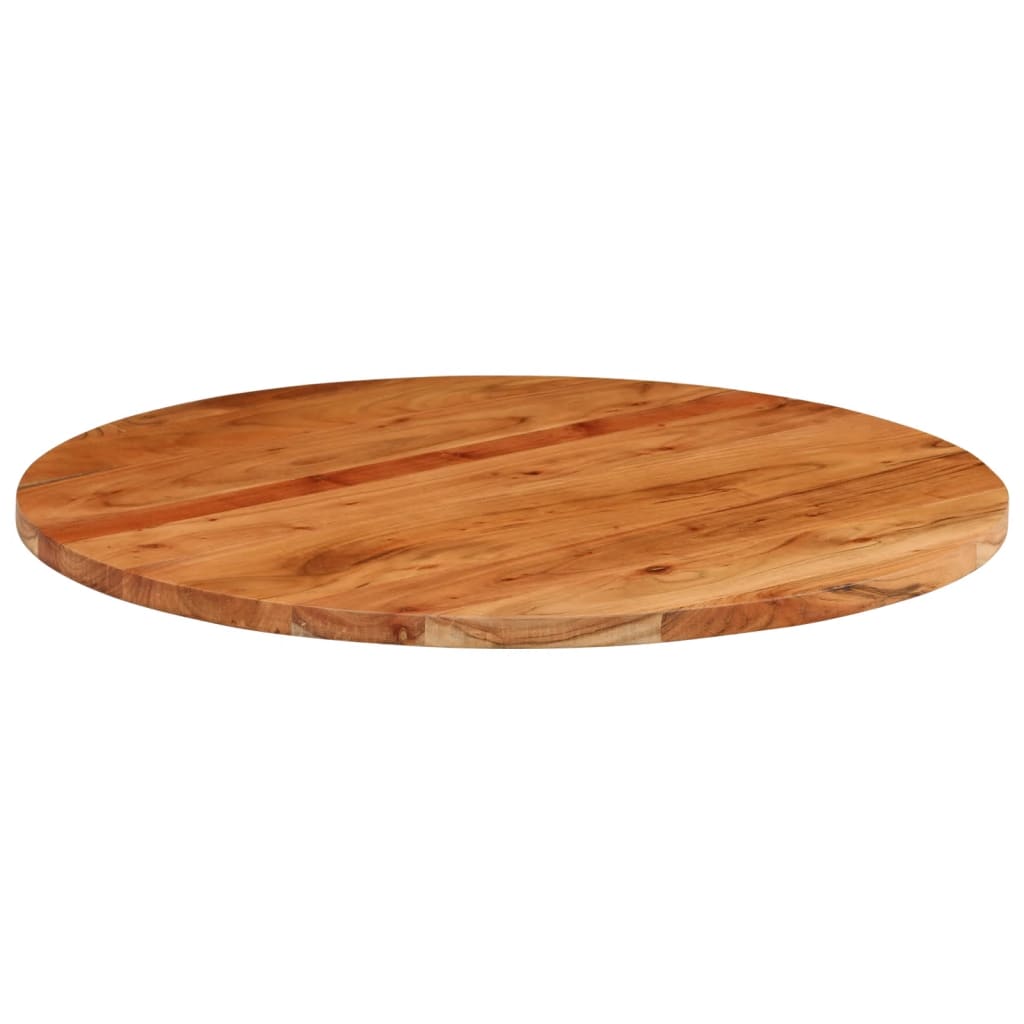 Bordplate Ø70x3,8 cm rund heltre akasie