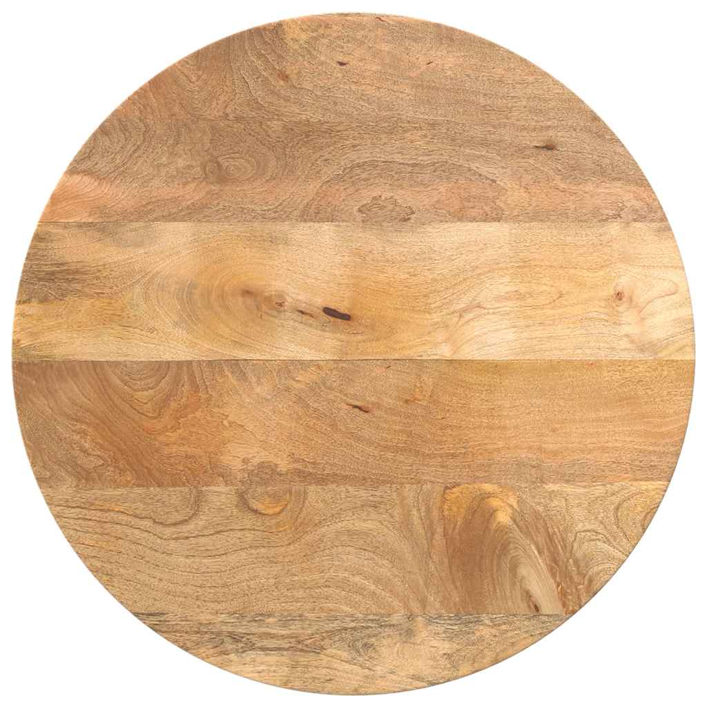 Bordplate Ø 40x2,5 cm rund heltre mango vidaXL