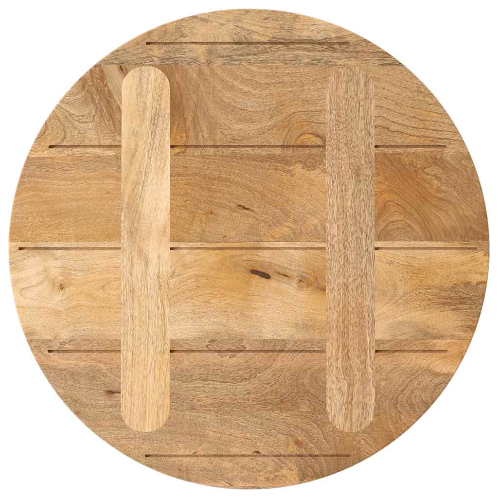Bordplate Ø 40x2,5 cm rund heltre mango vidaXL
