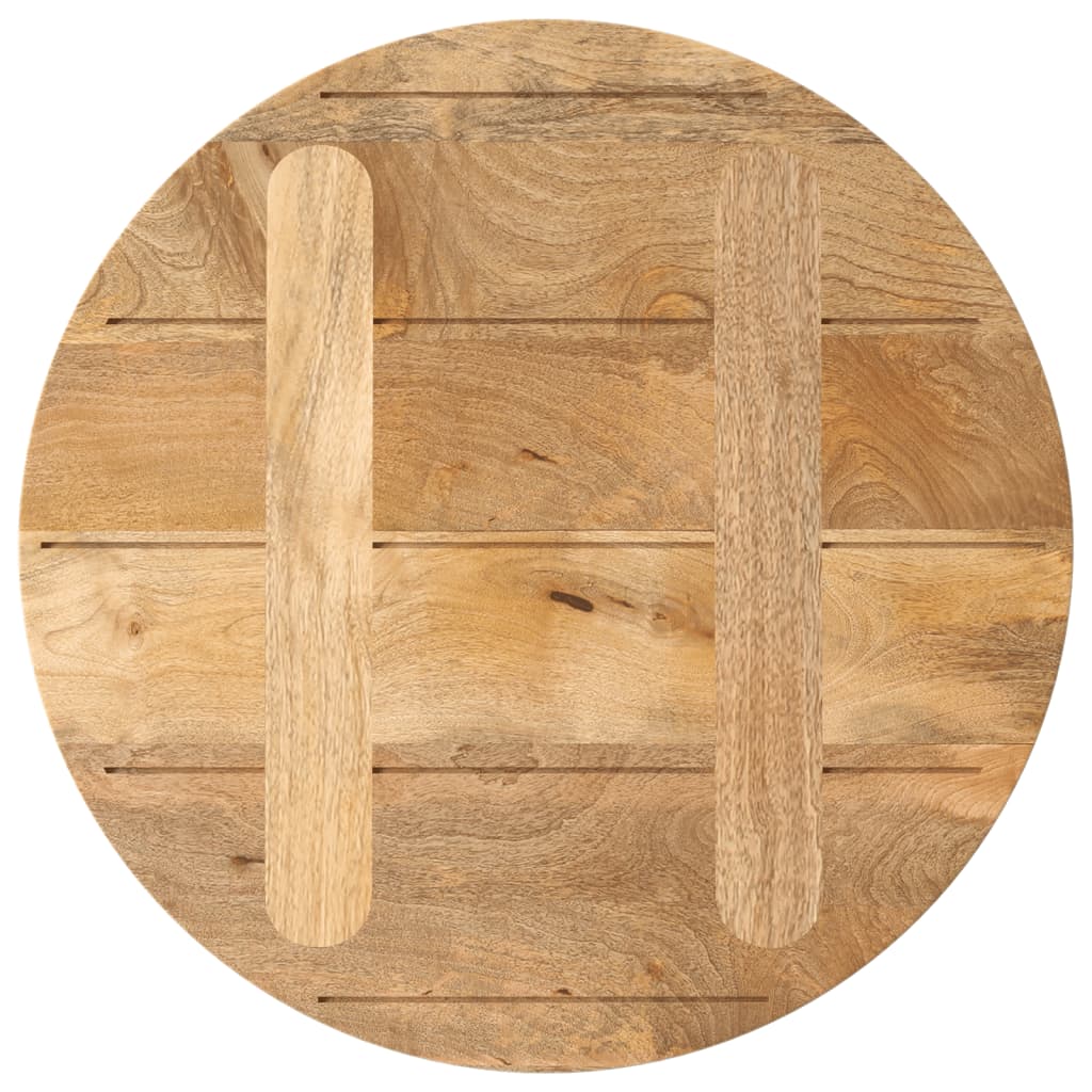 Bordplate Ø 40x3,8 cm rund grovt heltre mangotre vidaXL