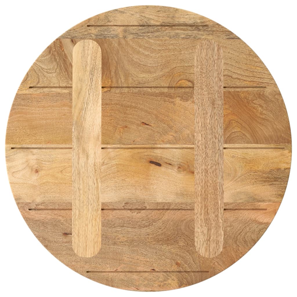 Bordplate Ø 50x2,5 cm rund heltre mango vidaXL