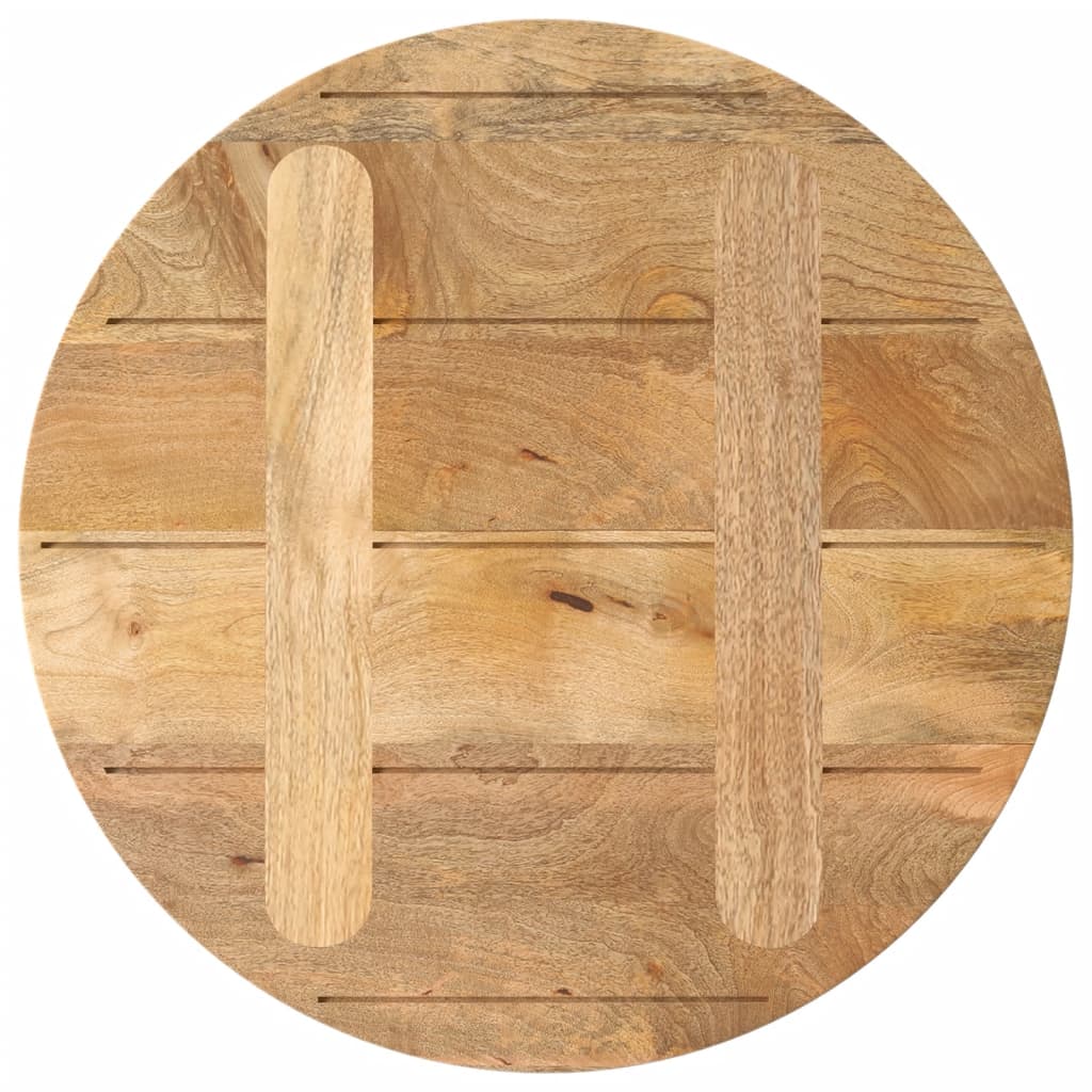 Bordplate Ø 50x3,8 cm rund heltre mango vidaXL