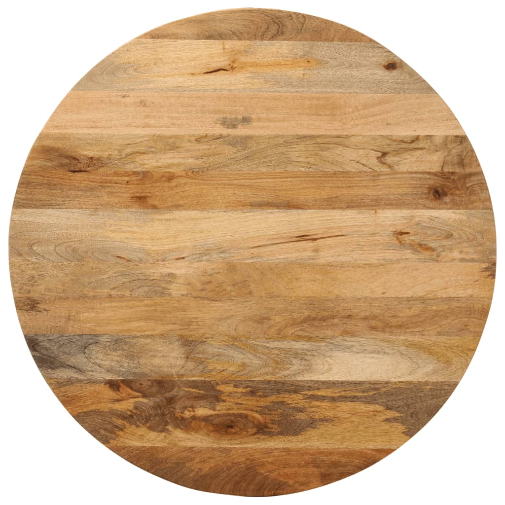 Bordplate Ø 70x2,5 cm rund heltre mango vidaXL