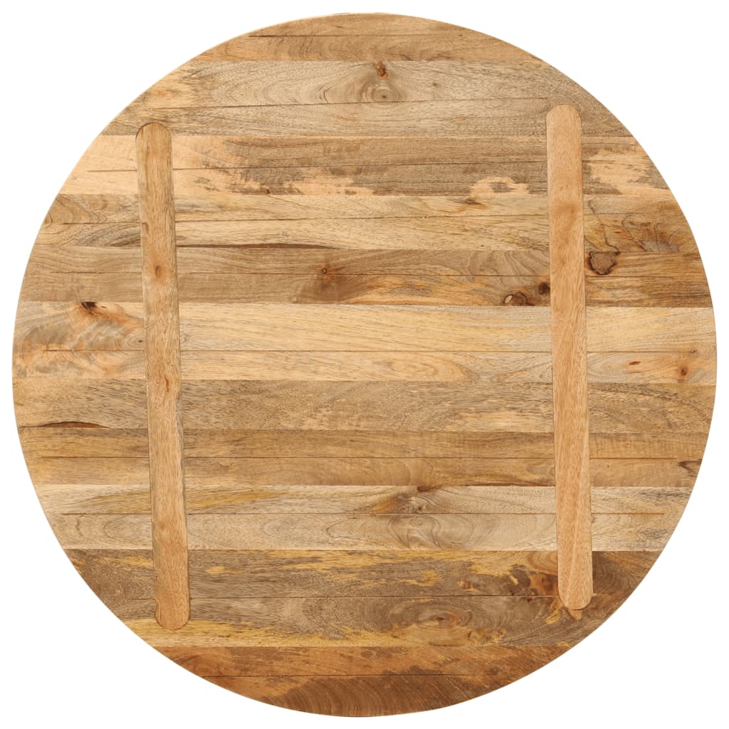Bordplate Ø 70x2,5 cm rund heltre mango vidaXL