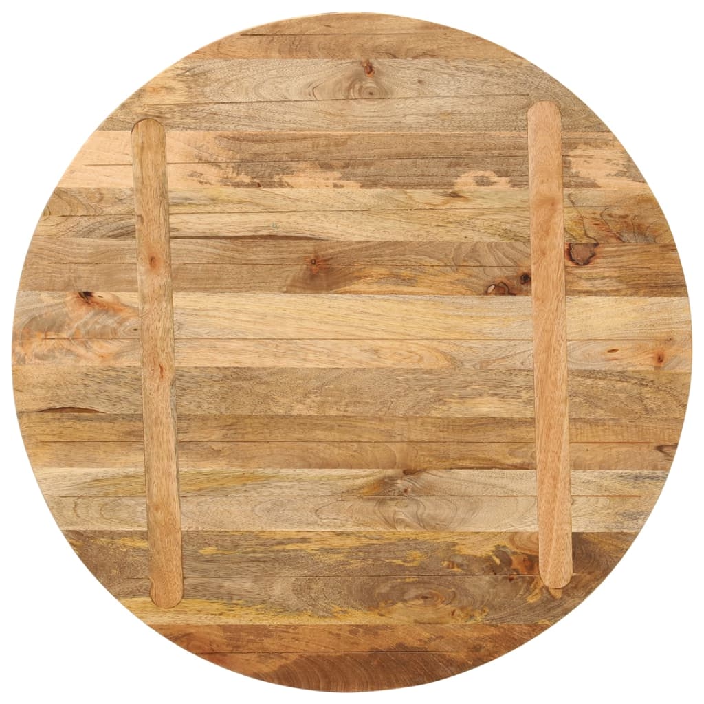 Bordplate Ø 90x2,5 cm rund heltre mango vidaXL
