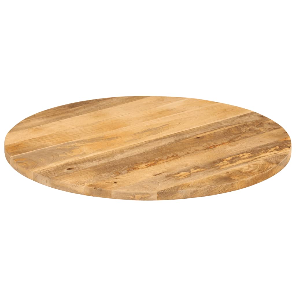 Bordplate Ø 90x3,8 cm rund heltre mango vidaXL