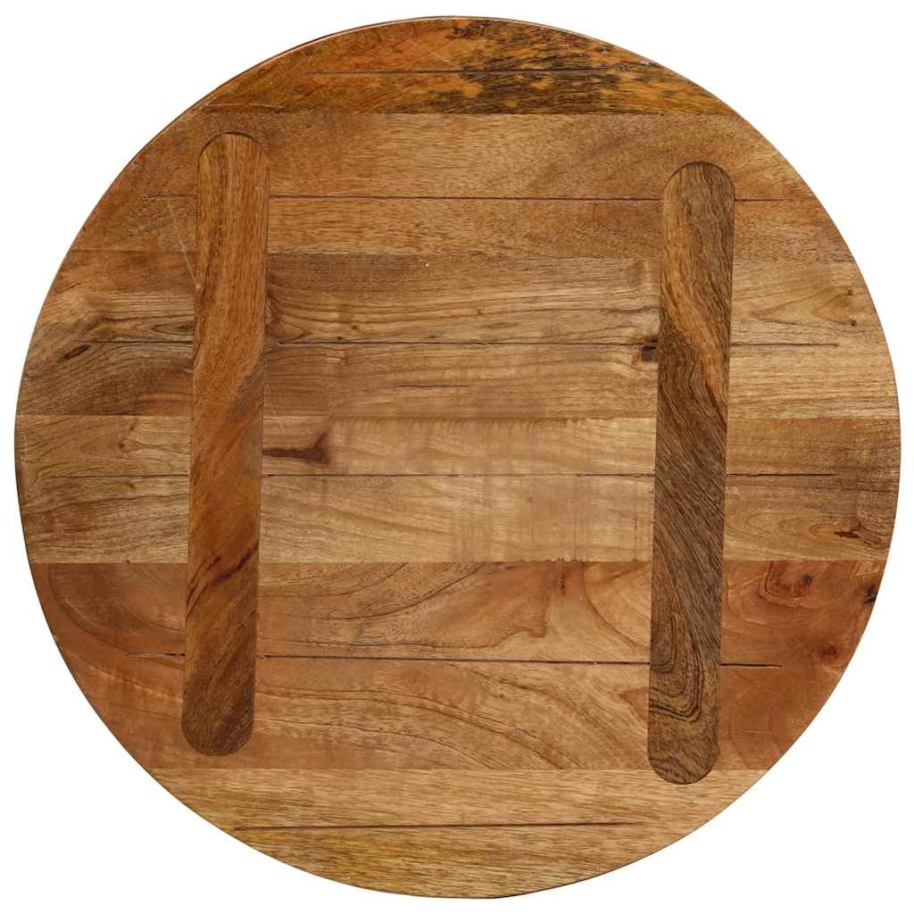 Bordplate Ø 40x2,5 cm rund heltre mango vidaXL
