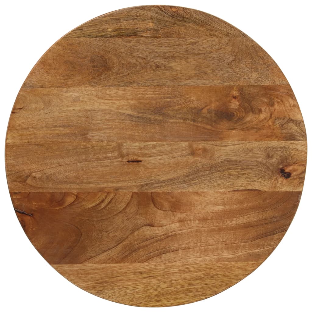 Bordplate Ø 60x3,8 cm rund heltre mango vidaXL