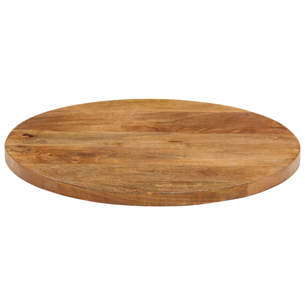 Bordplate Ø 60x3,8 cm rund heltre mango vidaXL