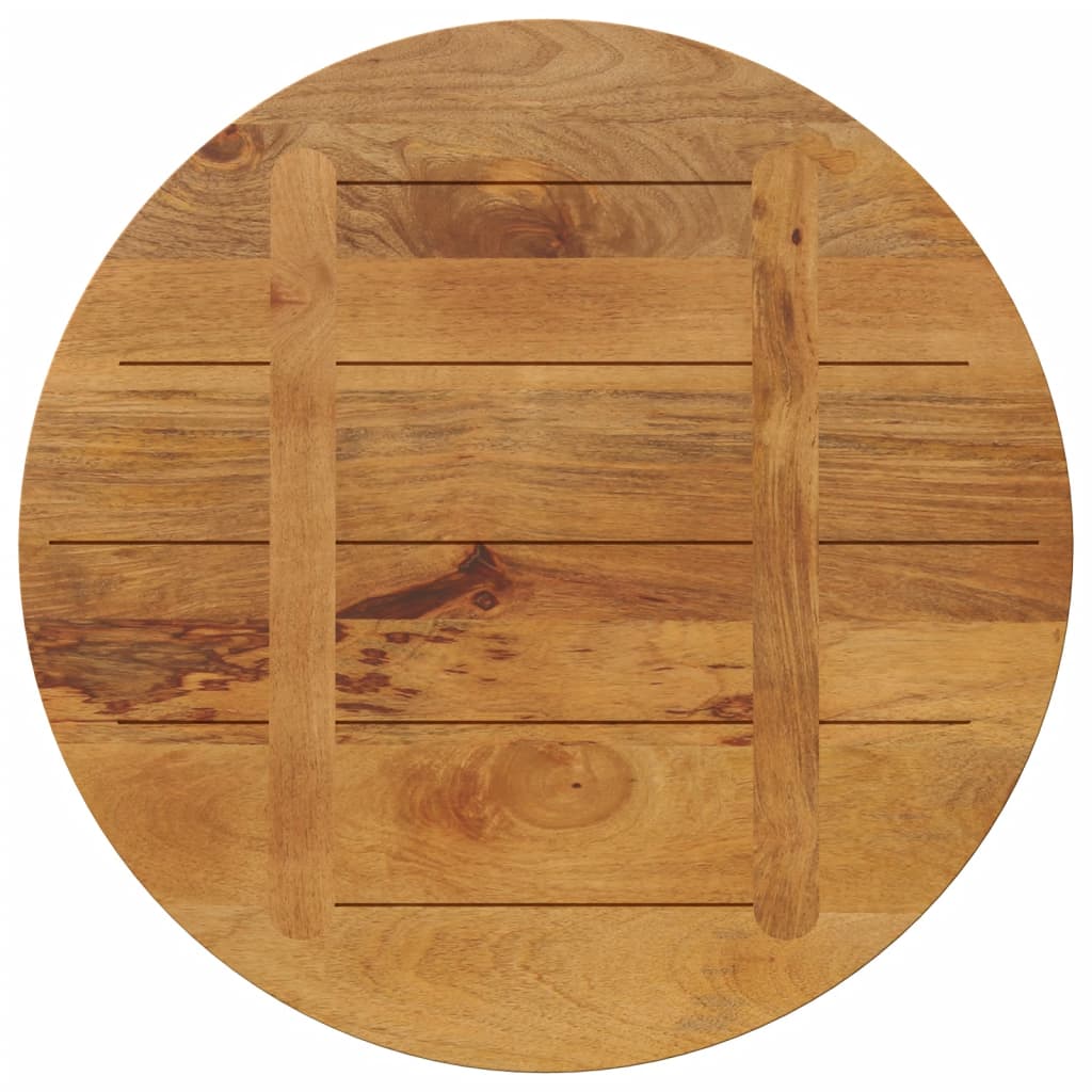 Bordplate Ø 70x3,8 cm rund heltre mango vidaXL