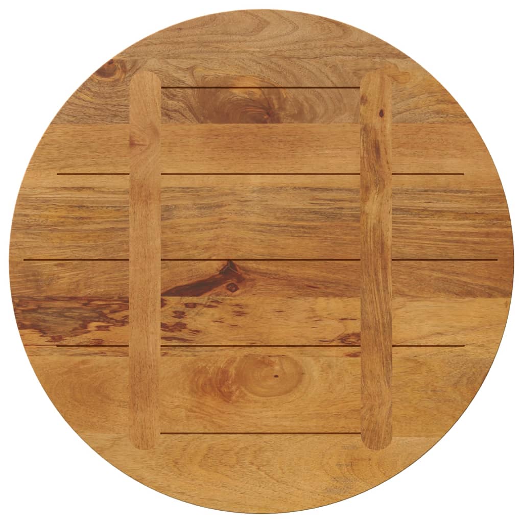 Bordplate Ø 90x2,5 cm rund heltre mango vidaXL
