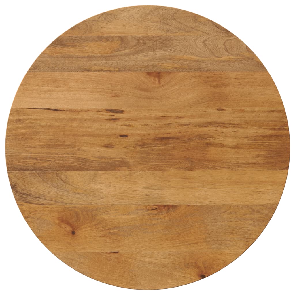 Bordplate Ø 90x3,8 cm rund heltre mango vidaXL