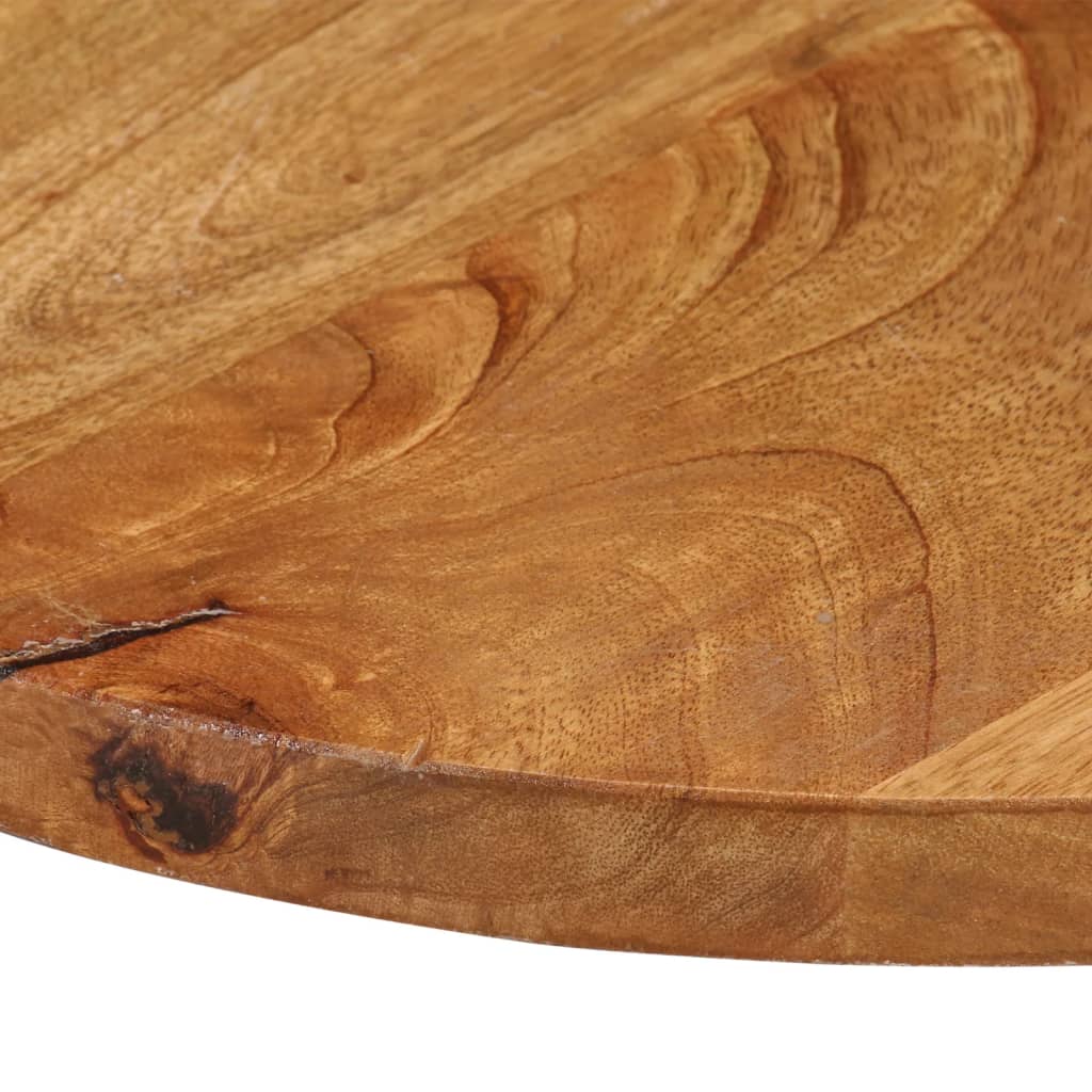 Bordplate Ø 90x3,8 cm rund heltre mango vidaXL