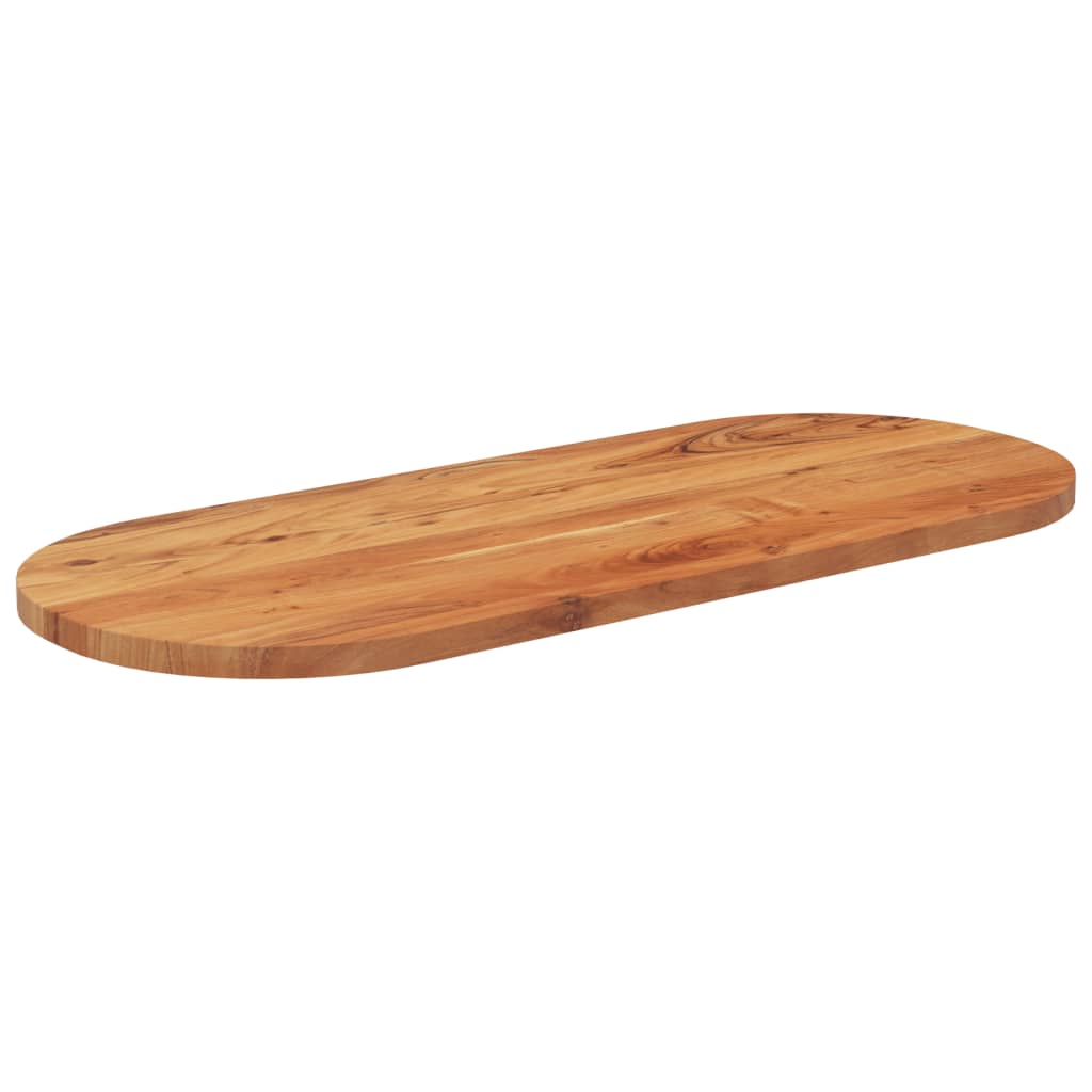Bordplate 140x60x2,5 cm oval heltre akasie vidaXL