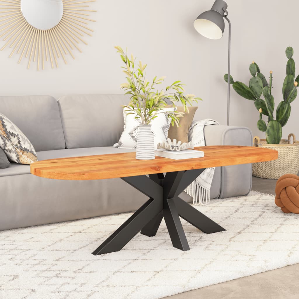 Bordplate 120x50x3,8 cm oval heltre akasie