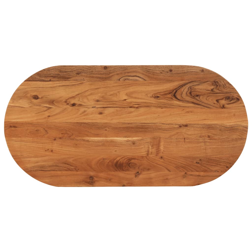 Bordplate 120x60x3,8 cm oval heltre akasie vidaXL