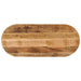 Bordplate 90x40x3,8 cm oval grovt heltre mangotre