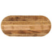 Bordplate 100x40x3,8 cm oval grovt heltre mangotre