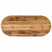 Bordplate 140x50x3,8 cm oval grovt heltre mangotre