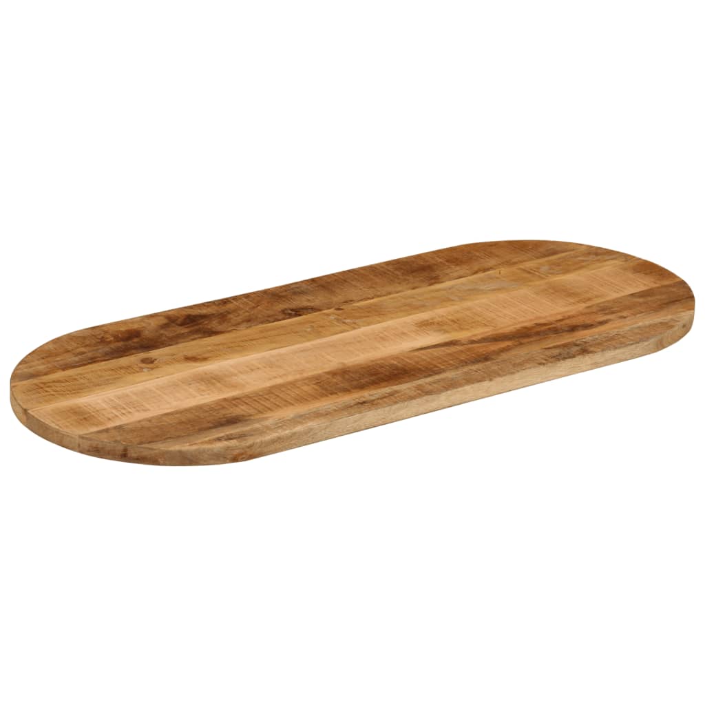 Bordplate 140x50x3,8 cm oval grovt heltre mangotre