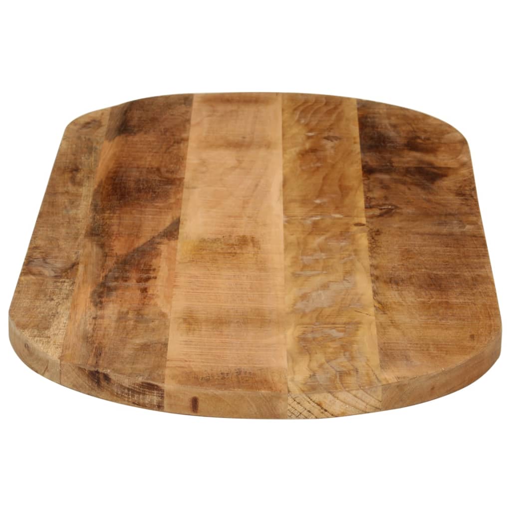 Bordplate 140x50x3,8 cm oval grovt heltre mangotre
