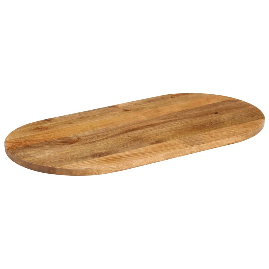 Bordplate 100x50x2,5 cm oval heltre mango vidaXL