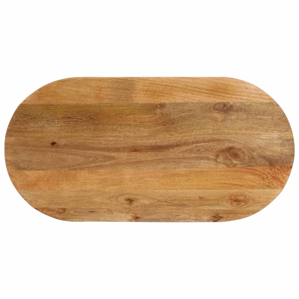 Bordplate 110x50x2,5 cm oval heltre mango vidaXL