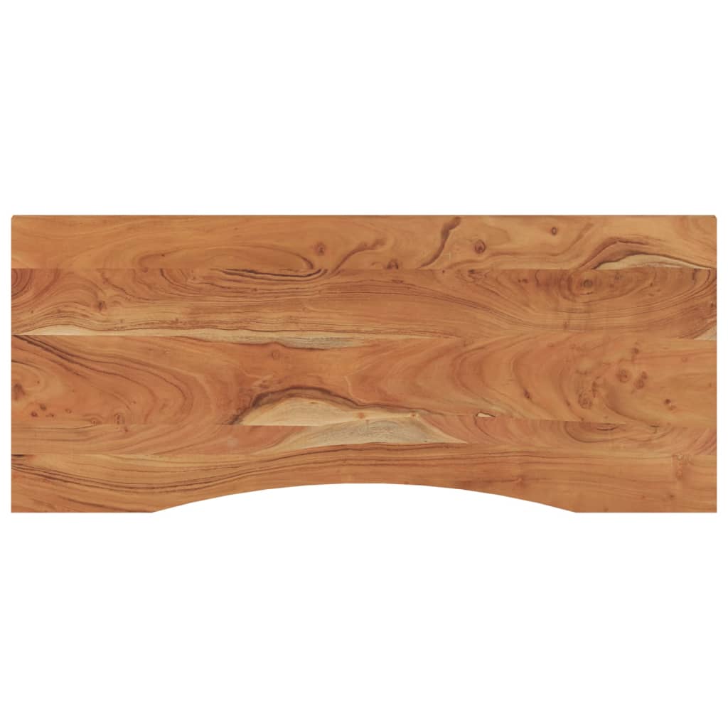 Skrivebordsplate 120x50x2,5 cm rektangulær heltre akasie