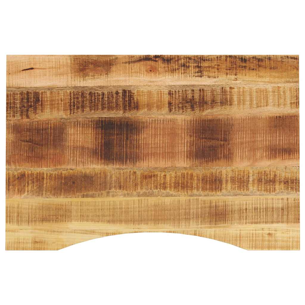 Skrivebordsplate med kurve 80x50x2,5 cm heltre grovt mangotre