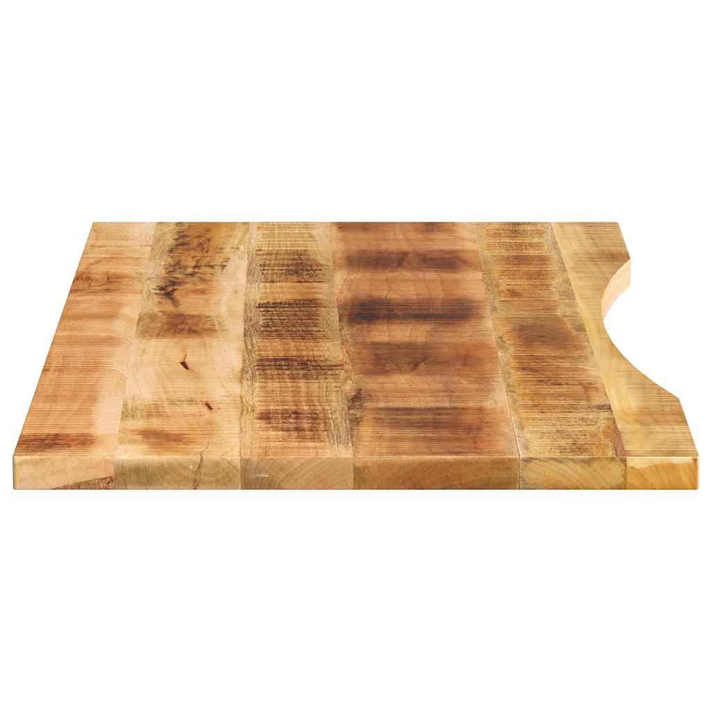Skrivebordsplate med kurve 120x50x2,5 cm heltre grovt mangotre