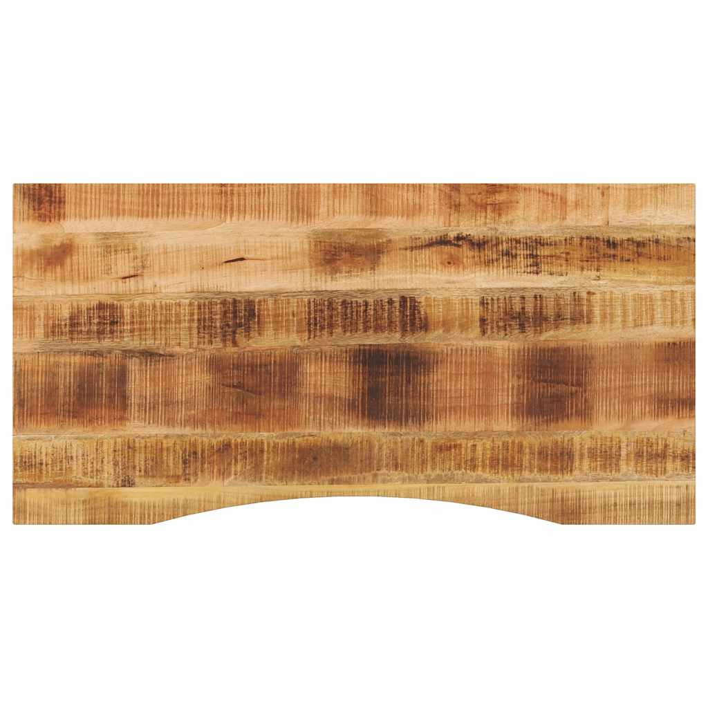 Skrivebordsplate med kurve 140x50x2,5 cm heltre grovt mangotre