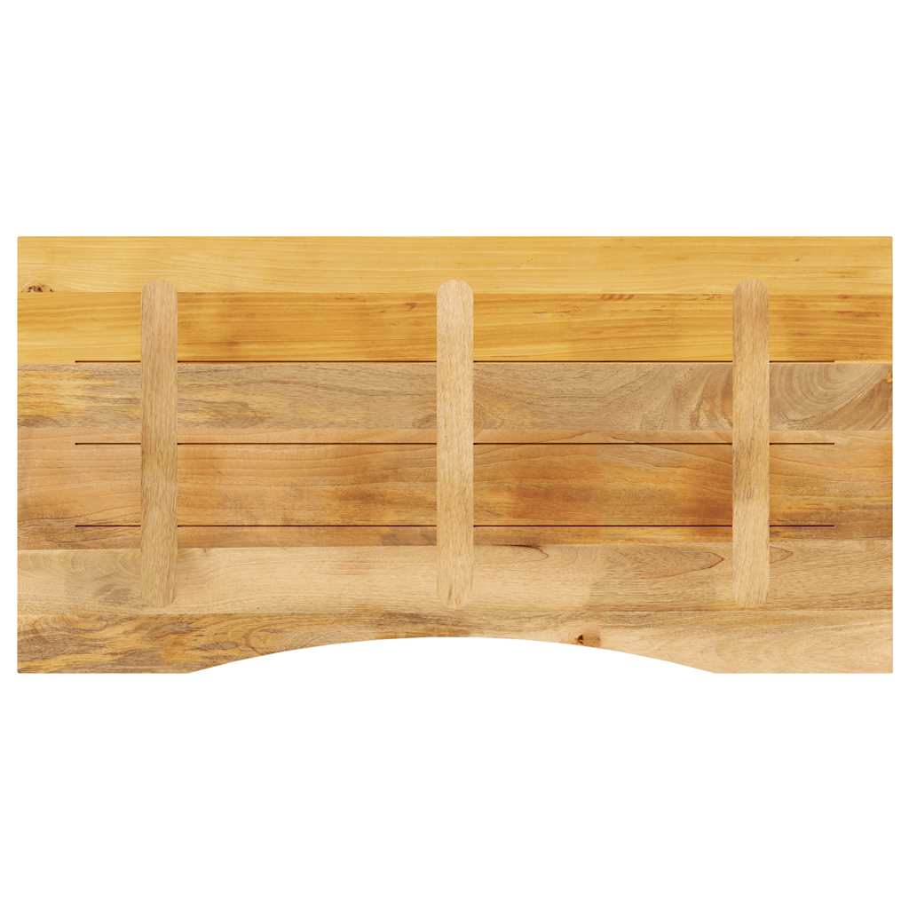 Skrivebordsplate med kurve 140x50x2,5 cm heltre grovt mangotre