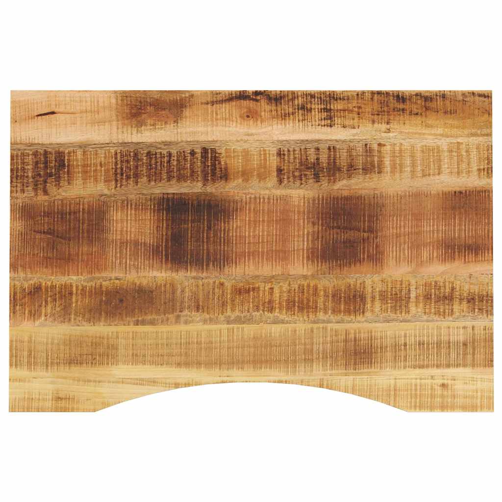 Skrivebordsplate med kurve 80x60x2,5 cm heltre grovt mangotre