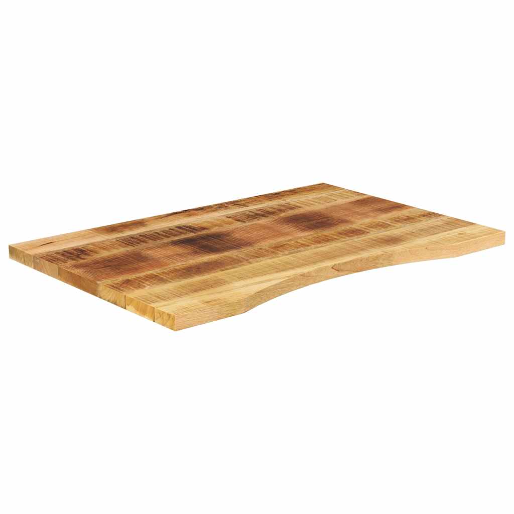 Skrivebordsplate med kurve 80x60x2,5 cm heltre grovt mangotre