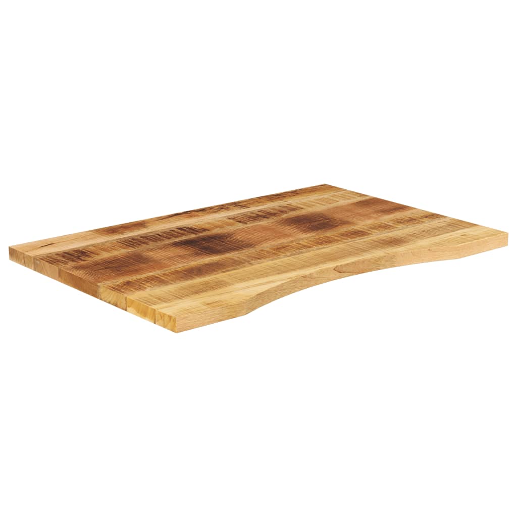 Skrivebordsplate med kurve 90x60x2,5 cm heltre grovt mangotre
