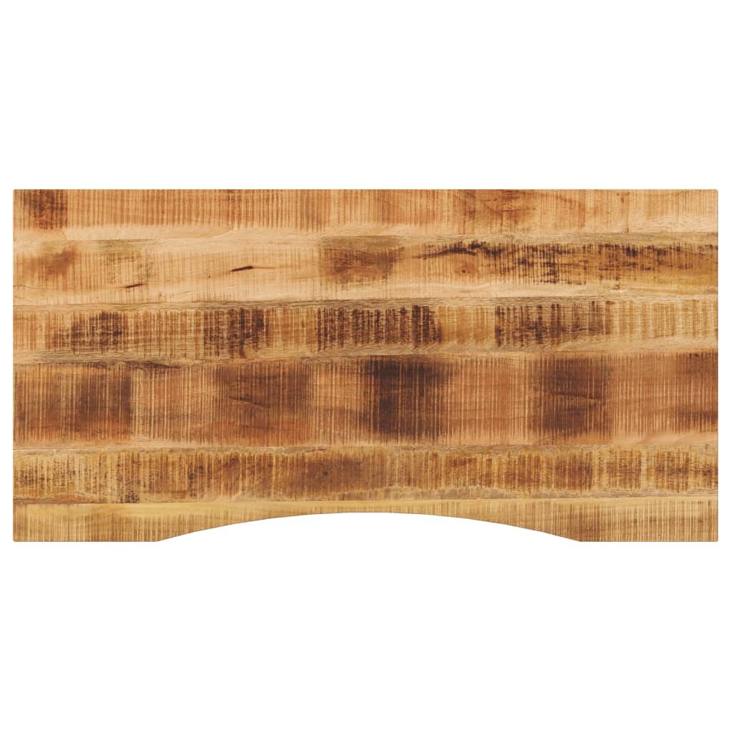 Skrivebordsplate med kurve 140x60x2,5 cm heltre grovt mangotre