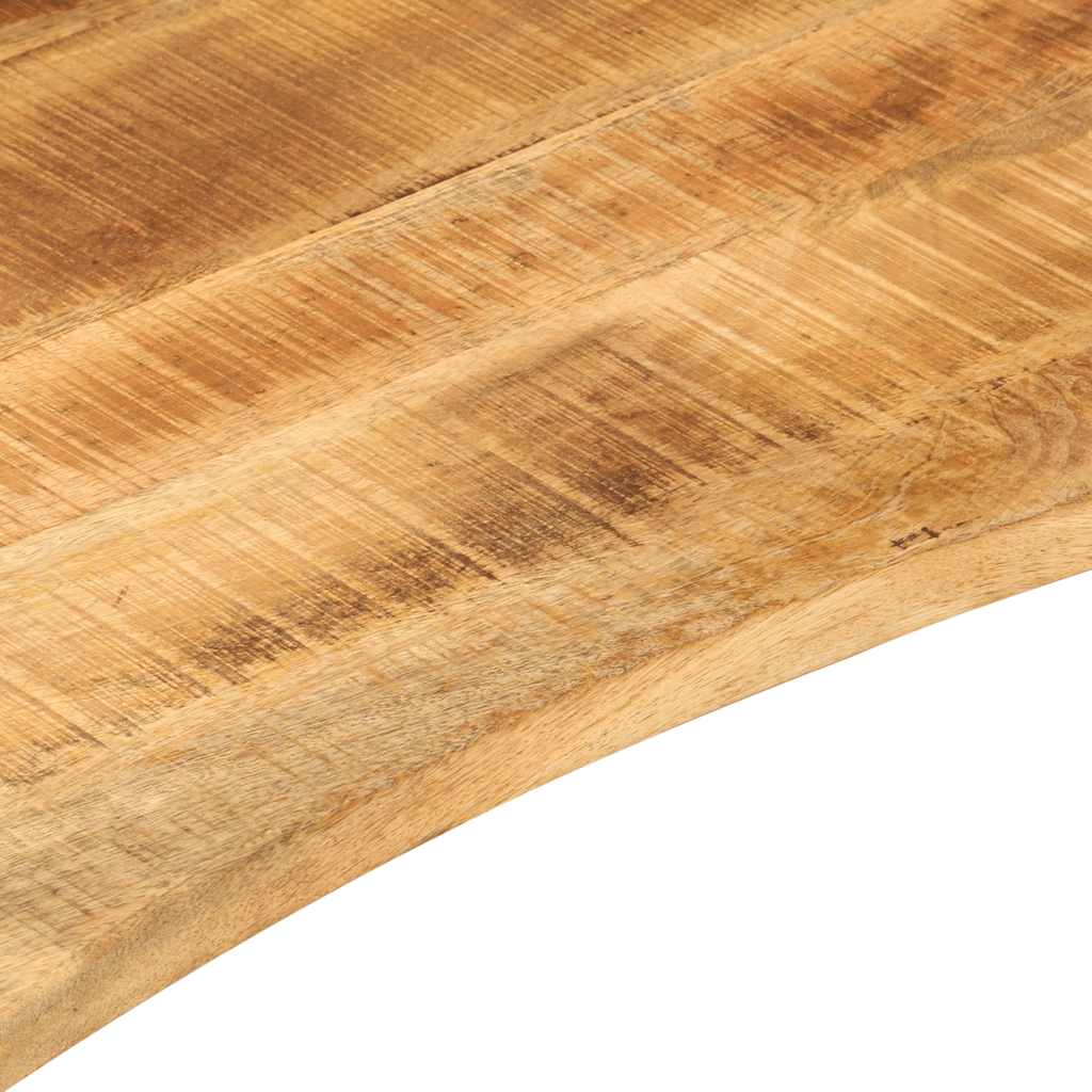 Skrivebordsplate med kurve 100x80x2,5 cm heltre grovt mangotre