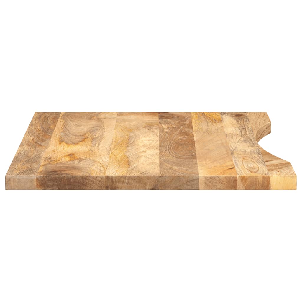 Skrivebordsplate med kurve 100x50x2,5 cm heltre grovt mangotre